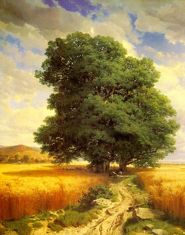 Landscape with Oak Trees