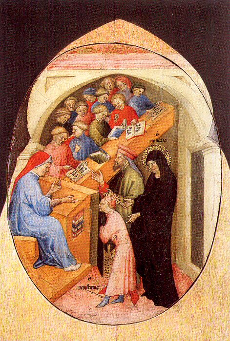 St. Augustine Taken to School by Saint Monica