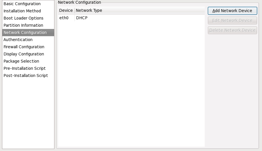 Network Configuration